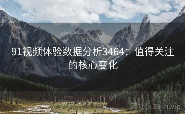 91视频体验数据分析3464：值得关注的核心变化