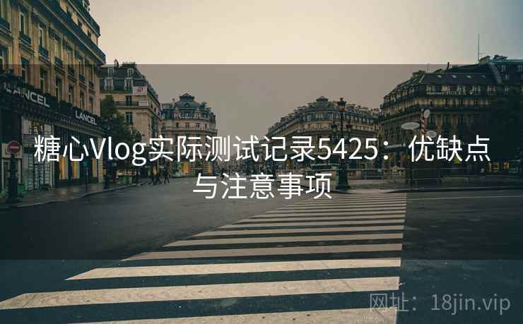 糖心Vlog实际测试记录5425：优缺点与注意事项