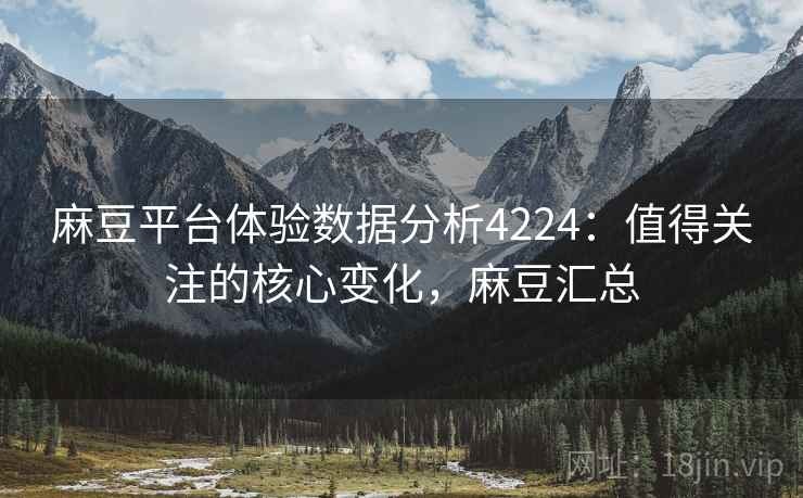 麻豆平台体验数据分析4224：值得关注的核心变化，麻豆汇总